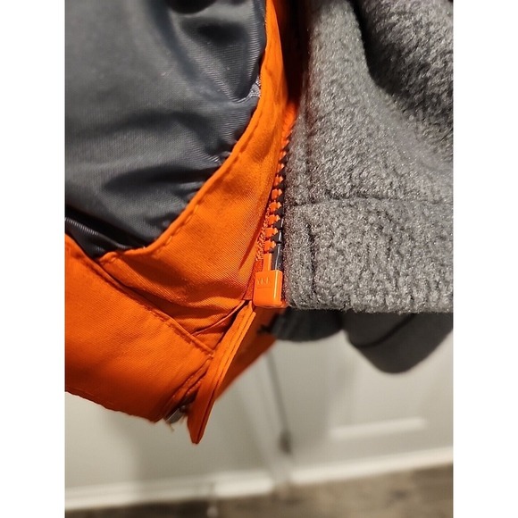 COLUMBIA Youth 18/20 Deep Orange Vivid Orange Gray Colorblock Interchange Jacket - Picture 9 of 11